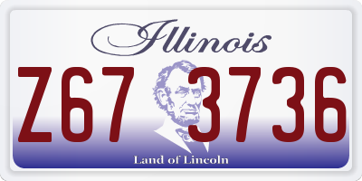 IL license plate Z673736