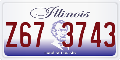 IL license plate Z673743