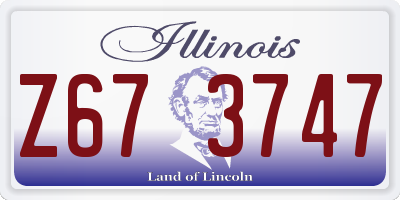 IL license plate Z673747