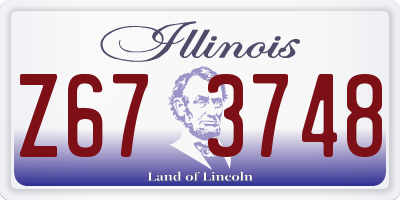 IL license plate Z673748