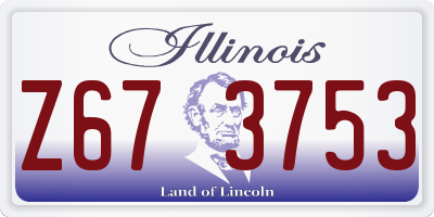 IL license plate Z673753