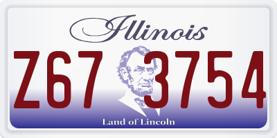 IL license plate Z673754