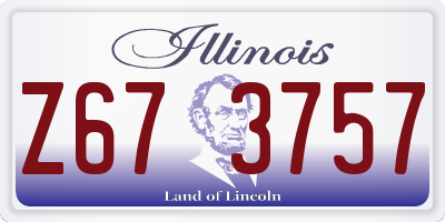 IL license plate Z673757