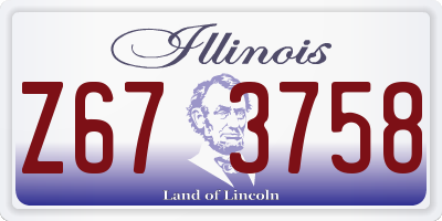 IL license plate Z673758