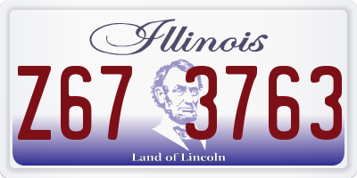 IL license plate Z673763