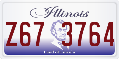 IL license plate Z673764