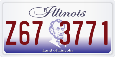 IL license plate Z673771
