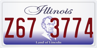 IL license plate Z673774