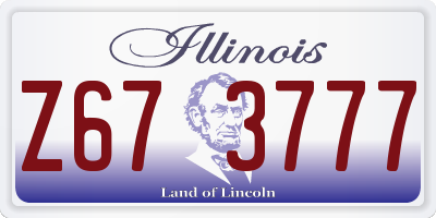 IL license plate Z673777