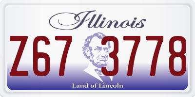 IL license plate Z673778