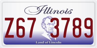 IL license plate Z673789
