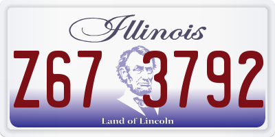 IL license plate Z673792