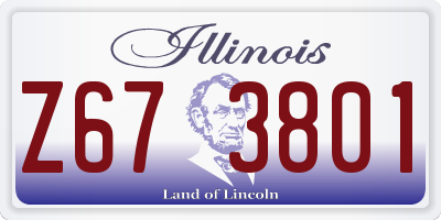 IL license plate Z673801