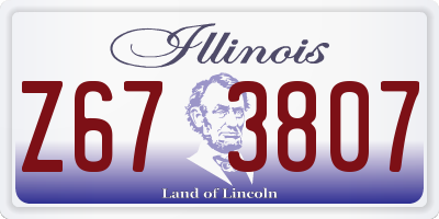 IL license plate Z673807
