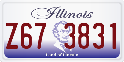 IL license plate Z673831