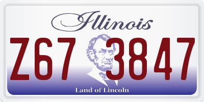 IL license plate Z673847