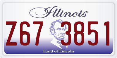 IL license plate Z673851