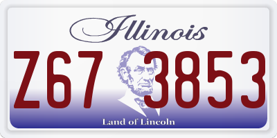 IL license plate Z673853