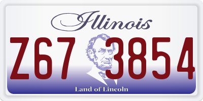 IL license plate Z673854