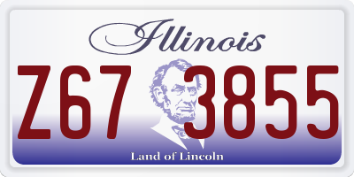 IL license plate Z673855