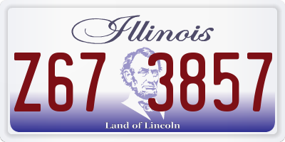 IL license plate Z673857
