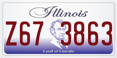 IL license plate Z673863