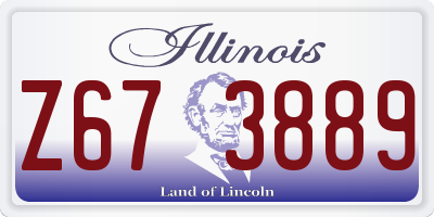 IL license plate Z673889