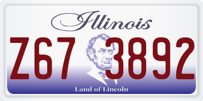 IL license plate Z673892
