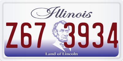 IL license plate Z673934