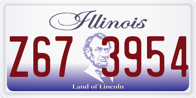 IL license plate Z673954