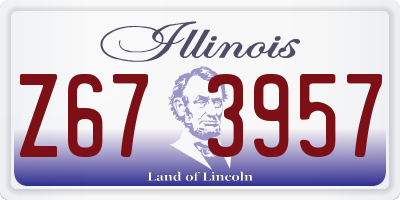 IL license plate Z673957