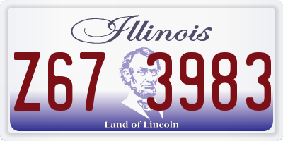 IL license plate Z673983