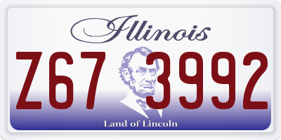 IL license plate Z673992