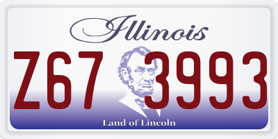 IL license plate Z673993