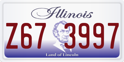 IL license plate Z673997