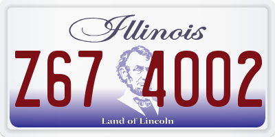 IL license plate Z674002