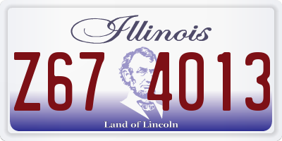 IL license plate Z674013