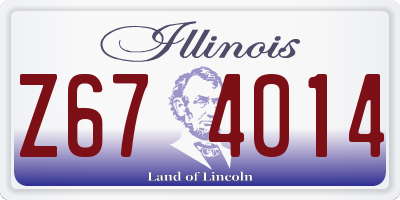 IL license plate Z674014