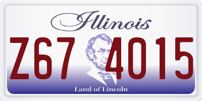 IL license plate Z674015