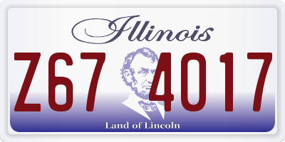 IL license plate Z674017