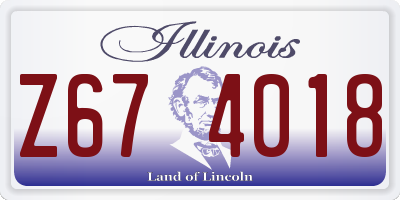 IL license plate Z674018
