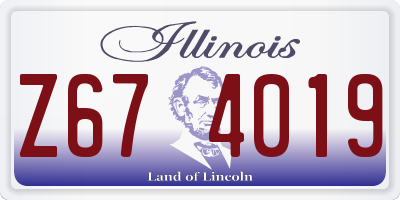 IL license plate Z674019