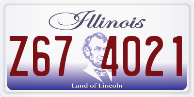 IL license plate Z674021