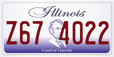 IL license plate Z674022