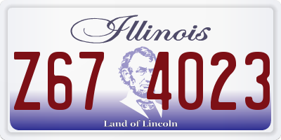 IL license plate Z674023