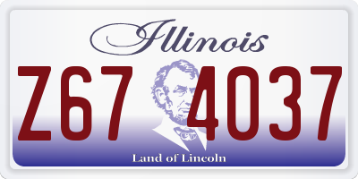 IL license plate Z674037