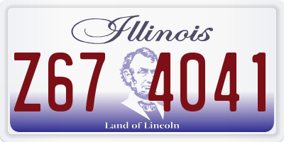 IL license plate Z674041