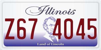 IL license plate Z674045
