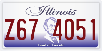 IL license plate Z674051