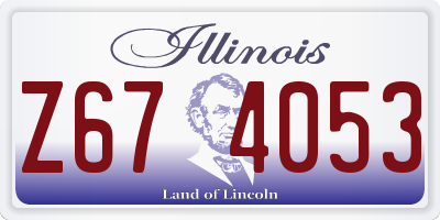 IL license plate Z674053